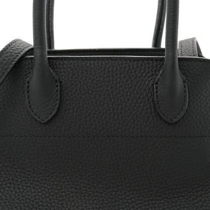 The Row Grained Calfskin Soft Margaux 10 Bag Black 7 of 9
