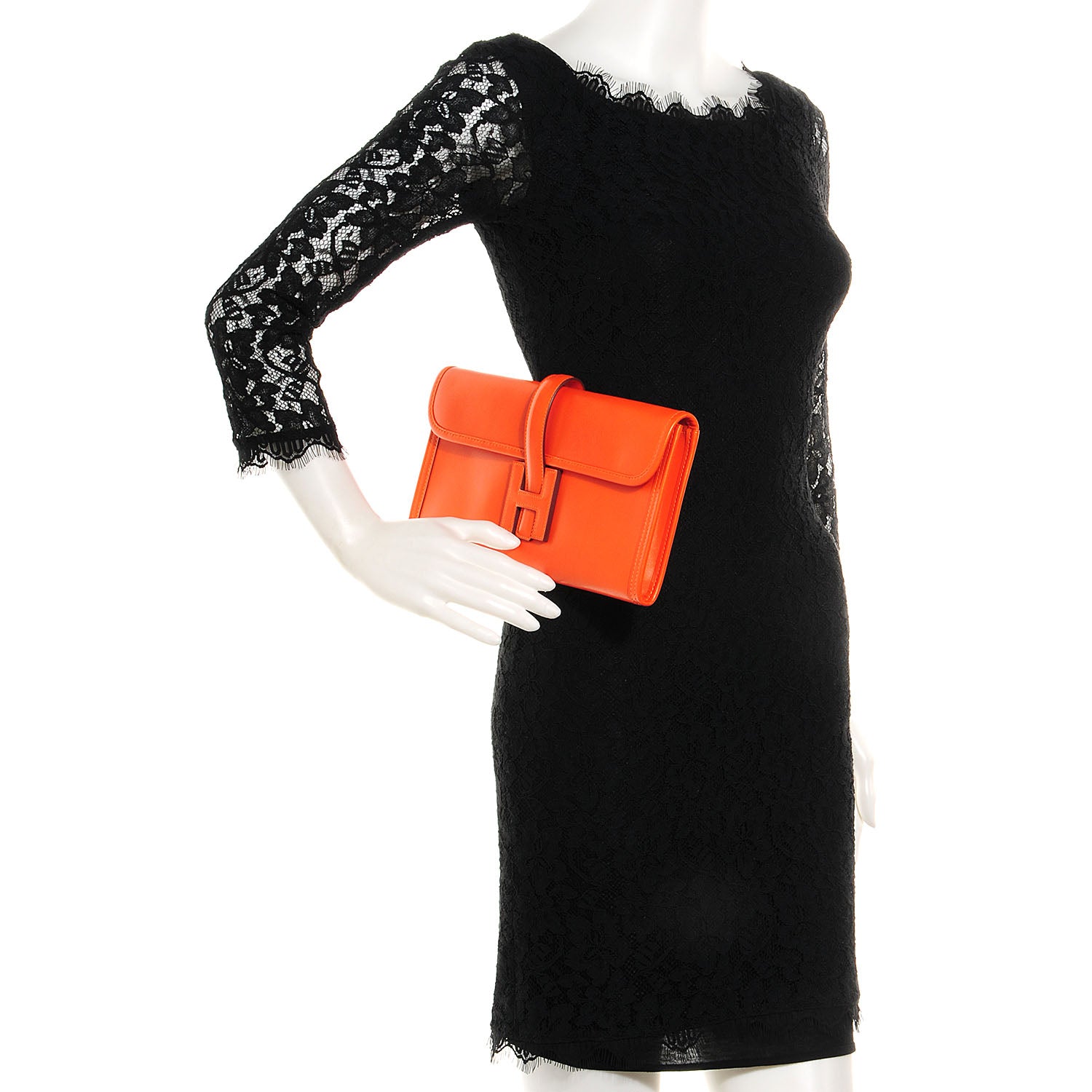 Hermes Swift Jige Elan 29 Clutch Orange 2 of 8