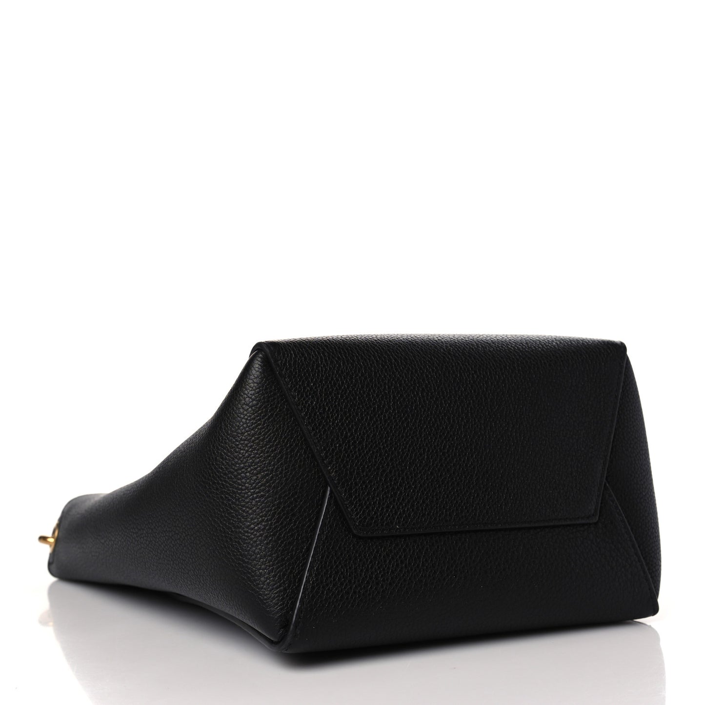 Soft Grained Calfskin Small Sangle Bucket Bag Black