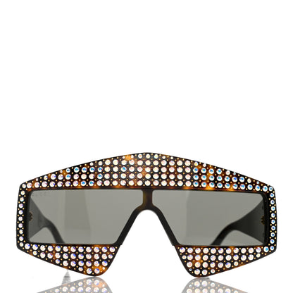 Gucci Crystal Rectangular Frame Sunglasses GG0357S Tortoiseshell 2 of 8