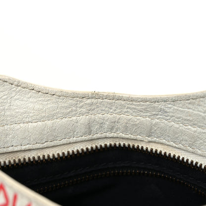 Balenciaga Agneau Graffiti All Over Classic Hardware Mini City White Bleu Rouge 27 of 31