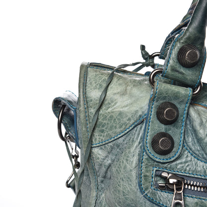 Balenciaga Chevre Giant 21 Gunmetal Hardware City Neiman Marcus LE Bleu 18 of 20