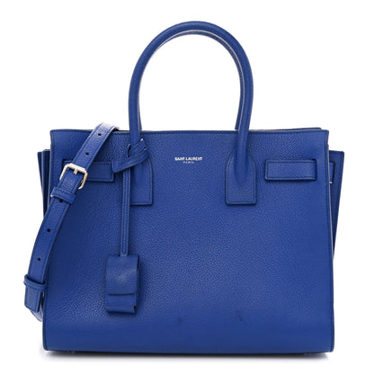 Saint Laurent Grained Calfskin Baby Sac De Jour Royal Blue 1 of 13