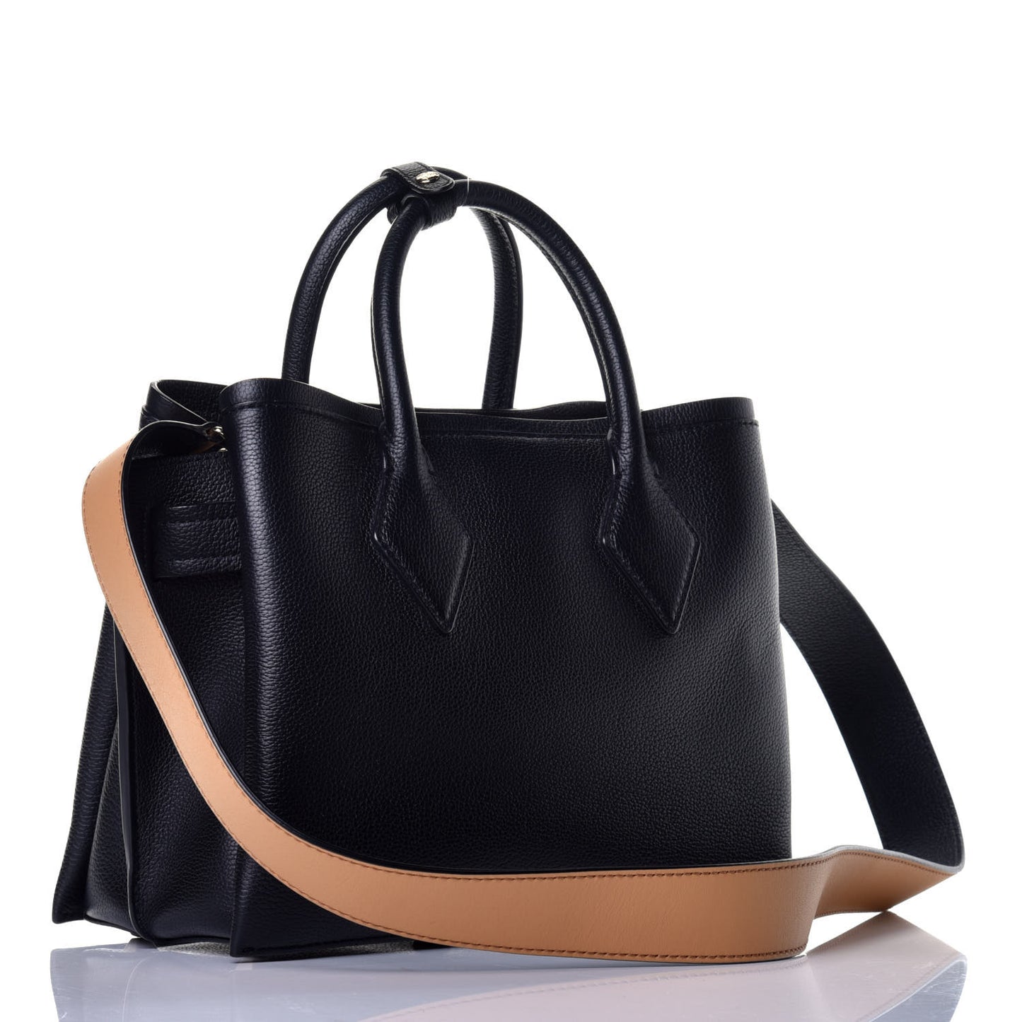 Grained Calfskin Park Avenue Medium Neo Milla Tote Black