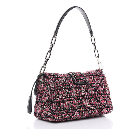 Christian Dior Tweed Medium Miss Dior Flap Pink Black Multicolor 3 of 11