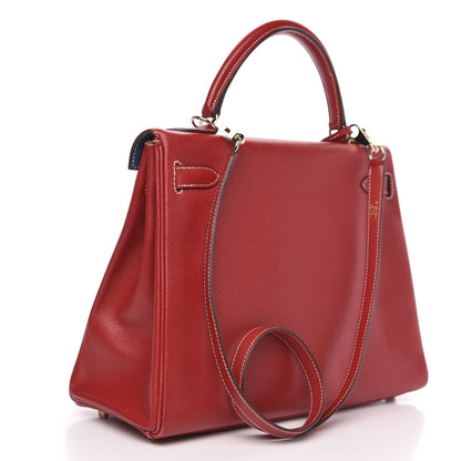 Hermes Epsom Kelly Retourne 32 Rouge Casaque 3 of 13