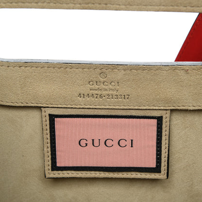 Gucci Calfskin GucciGhost Real Medium XL Tote Hibiscus Red 6 of 6