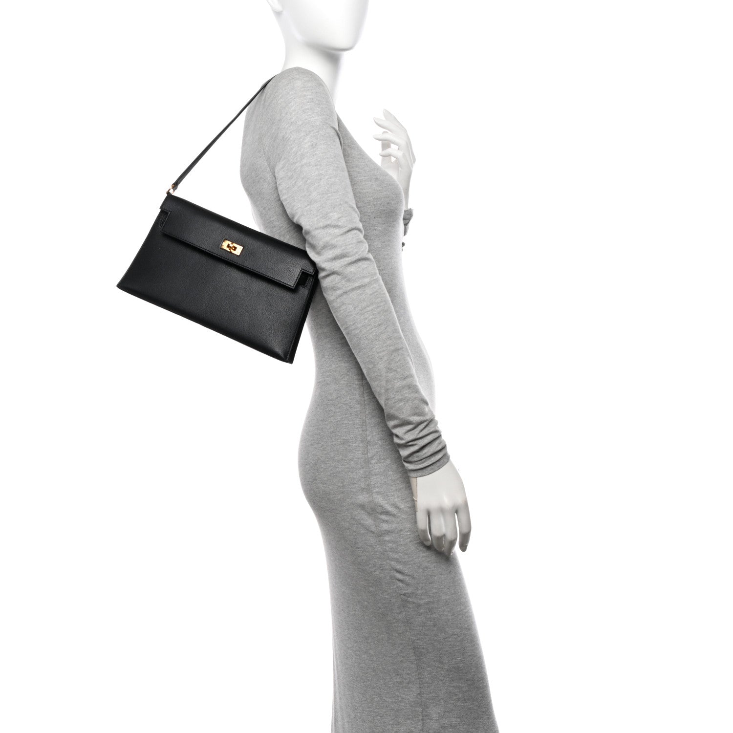 Hermes Chevre Chamkila Kelly Elan Black 3 of 11