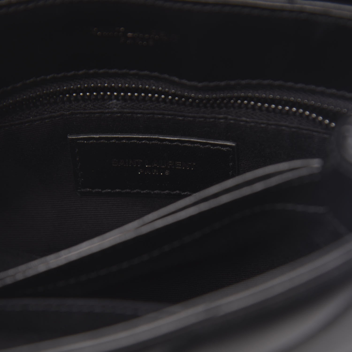 Saint Laurent Calfskin Y Quilted Monogram Toy Loulou Crossbody Bag Black 6 of 9