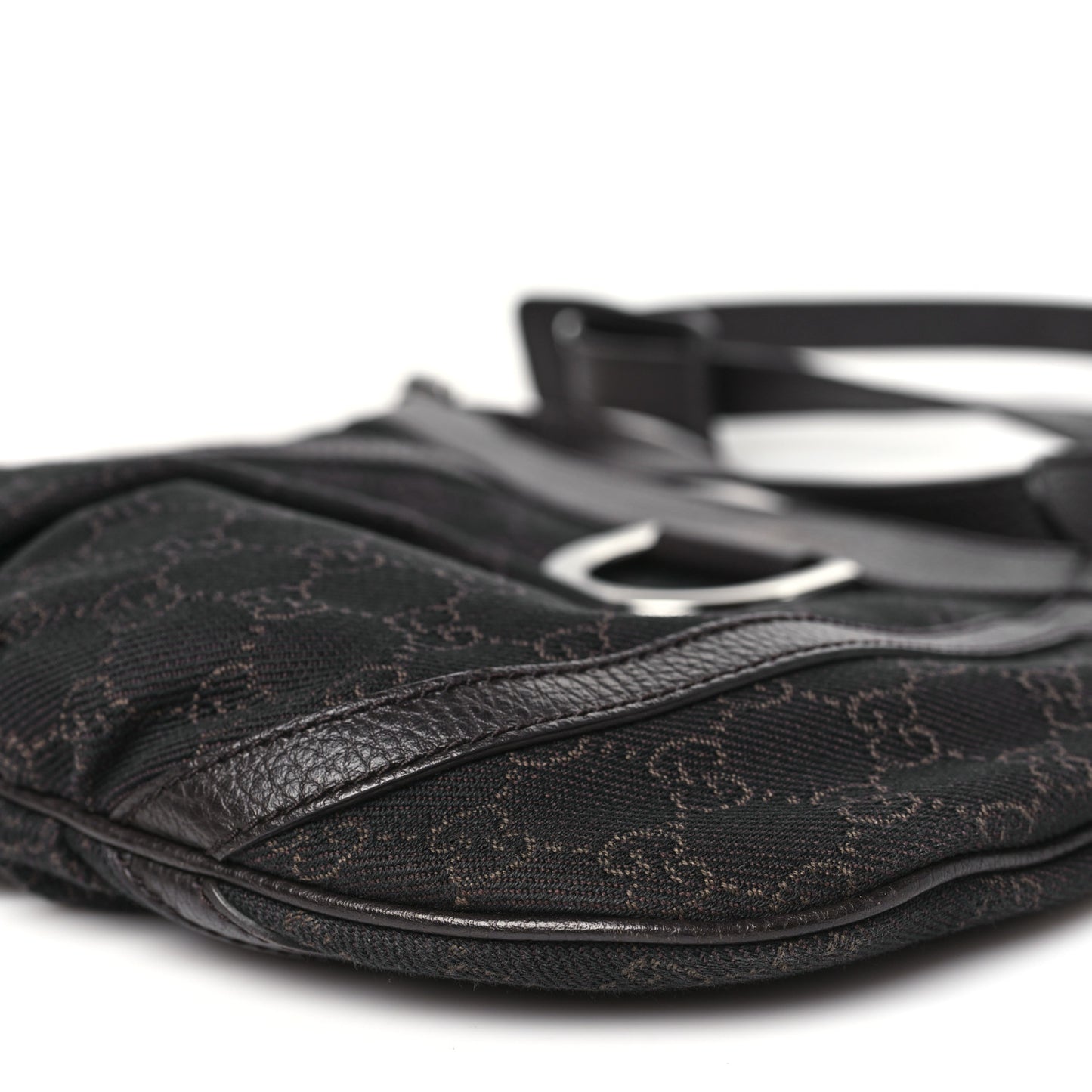 Denim Monogram Small D Silver Ring Messenger Brown