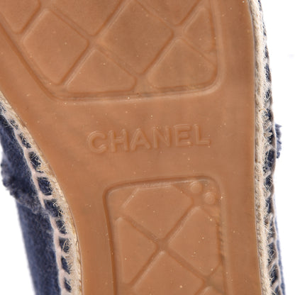 Chanel Canvas CC Espadrilles 40 Navy Black 12 of 16
