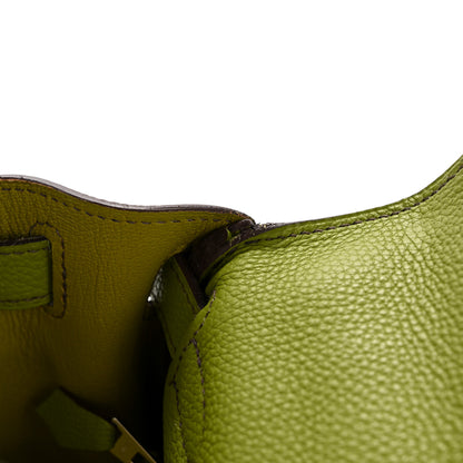 Hermes Taurillon Clemence Kelly Retourne 28 Vert Anis 12 of 14