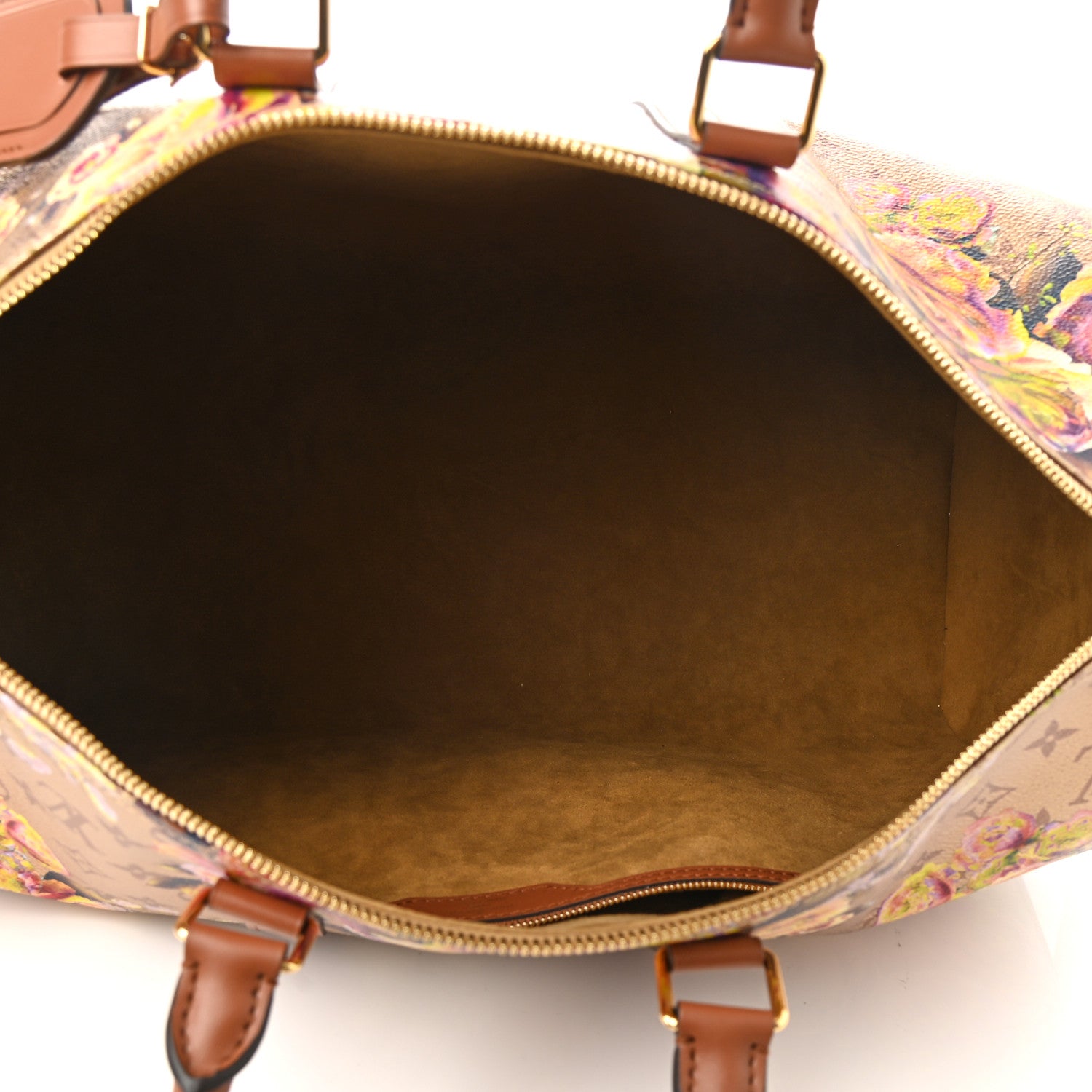Louis Vuitton Metallic Monogram LV Garden Keepall Bandouliere 45 Gold 4 of 8