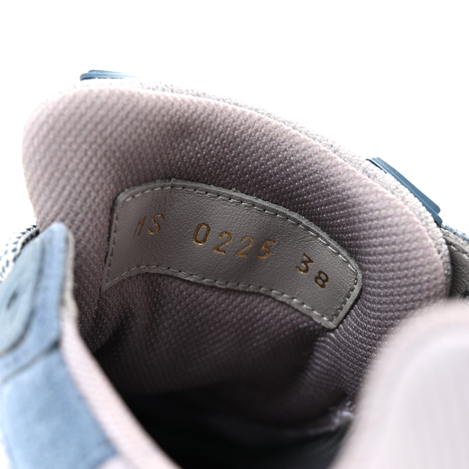 Louis Vuitton Calfskin Suede Womens LV Olympia Sneakers 38 Blue 9 of 10