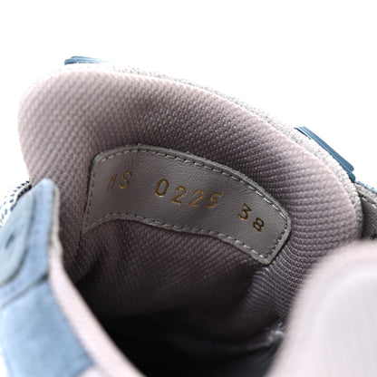 Louis Vuitton Calfskin Suede Womens LV Olympia Sneakers 38 Blue 9 of 10