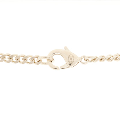 Chanel Crystal Dog Tag Charm Necklace Gold 4 of 4