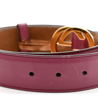 Gucci Moon Calfskin Interlocking G 37mm Belt 80 32 Glossy Pink 8 of 8