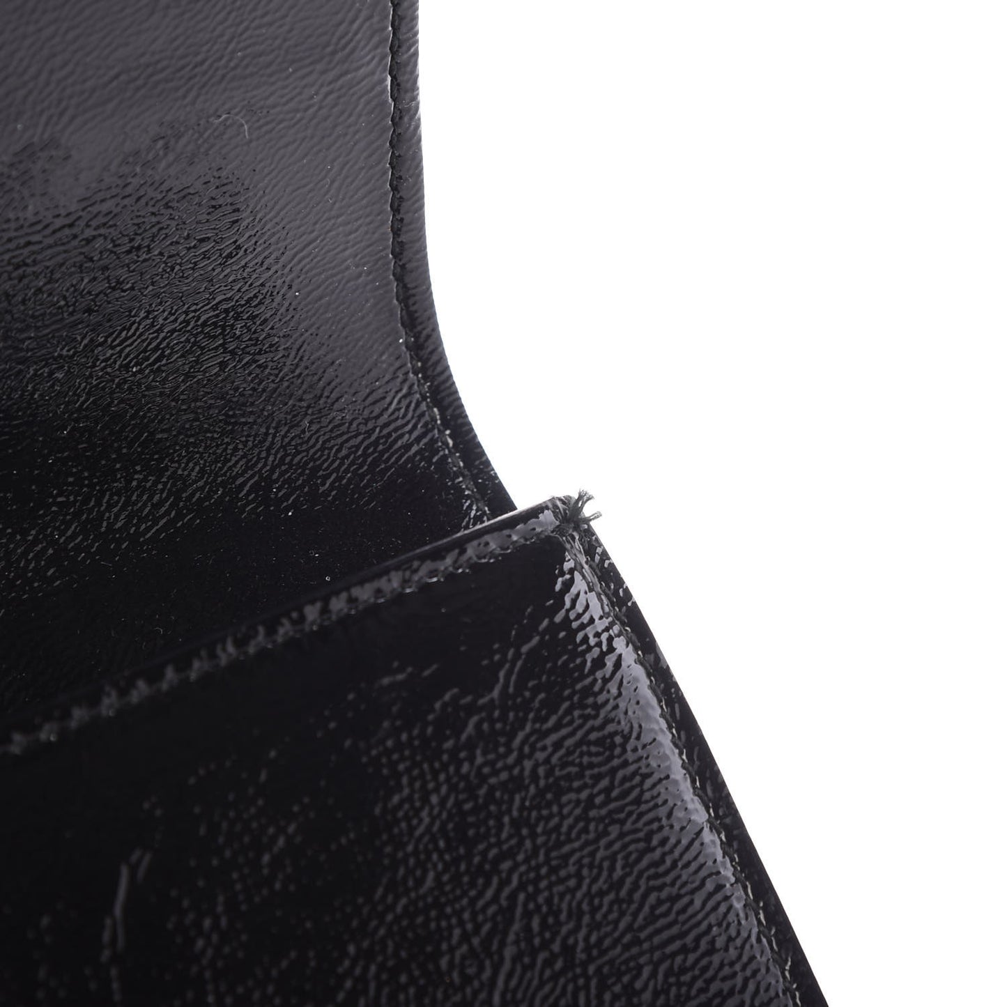 Textured Patent Monogram Large Belle De Jour Clutch Black