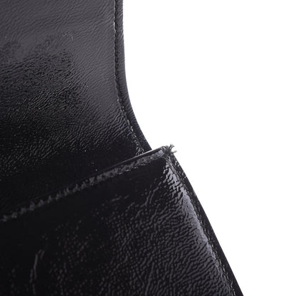 Saint Laurent Textured Patent Monogram Large Belle De Jour Clutch Black 9 of 9