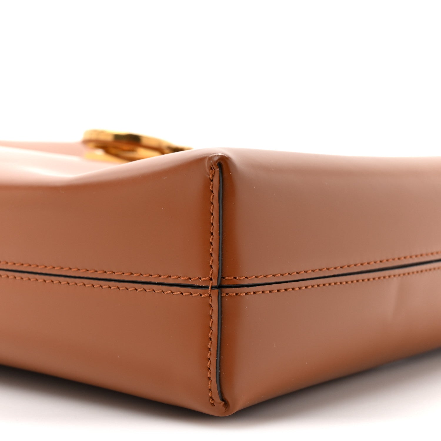 Salvatore Ferragamo Calfskin Trifolio Shoulder Bag Siena Tan 9 of 10