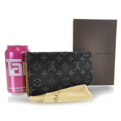 Louis Vuitton Denim Amelia Wallet Black 2 of 5