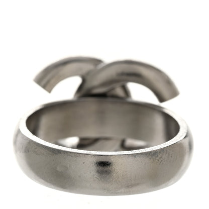 Chanel Crystal Pearl CC Ring 7 Silver 3 of 5