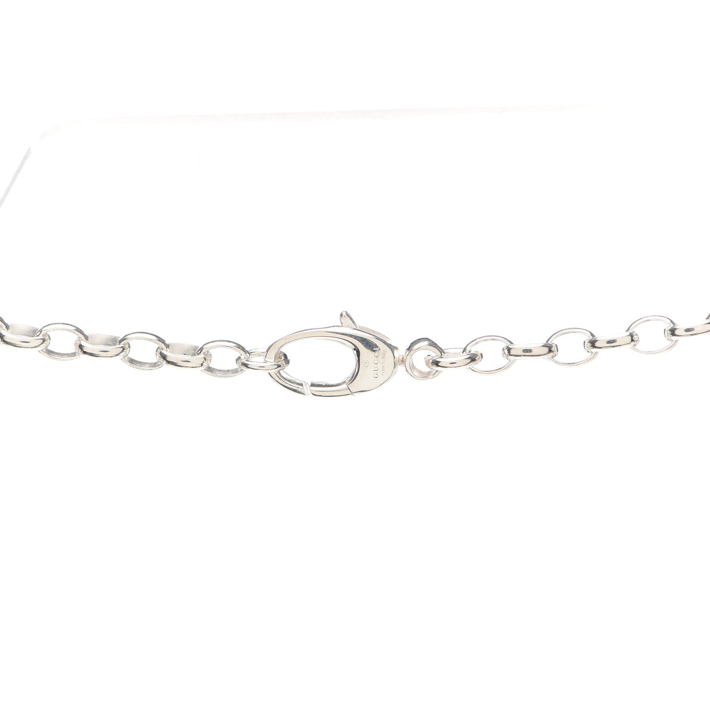 Sterling Silver Interlocking Circle GG Pendant Necklace