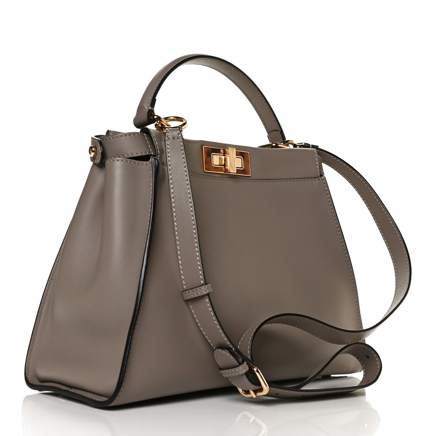 Vitello Seta Plexiglass Tortoise Medium Peekaboo Iconic Satchel Tortora