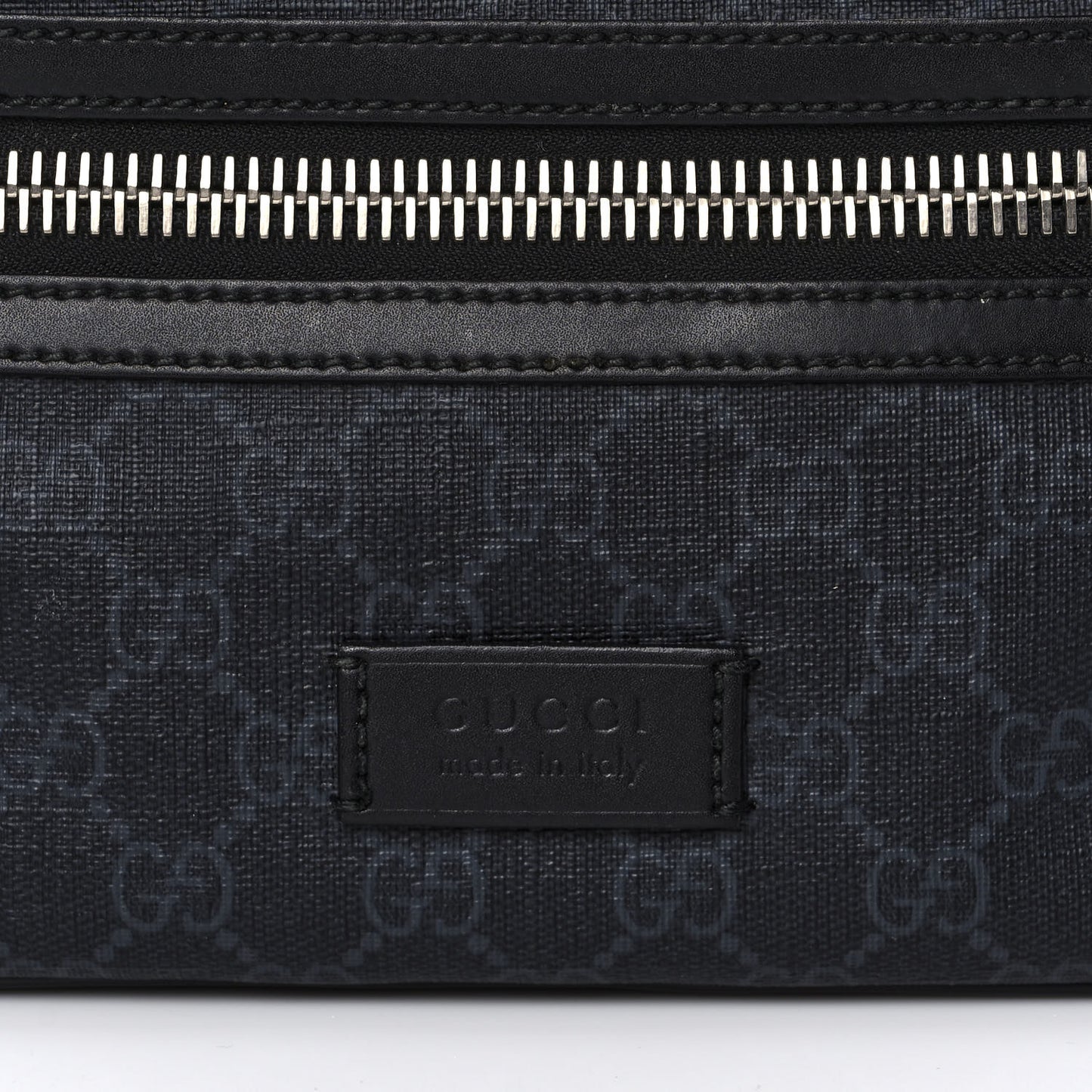 Soft GG Supreme Monogram Web Belt Bag Black Grey