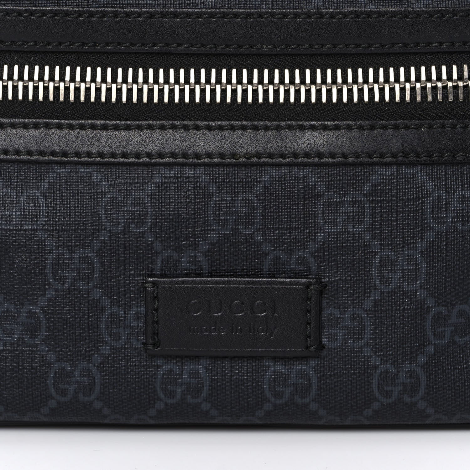 Gucci Soft GG Supreme Monogram Web Belt Bag Black Grey 9 of 14