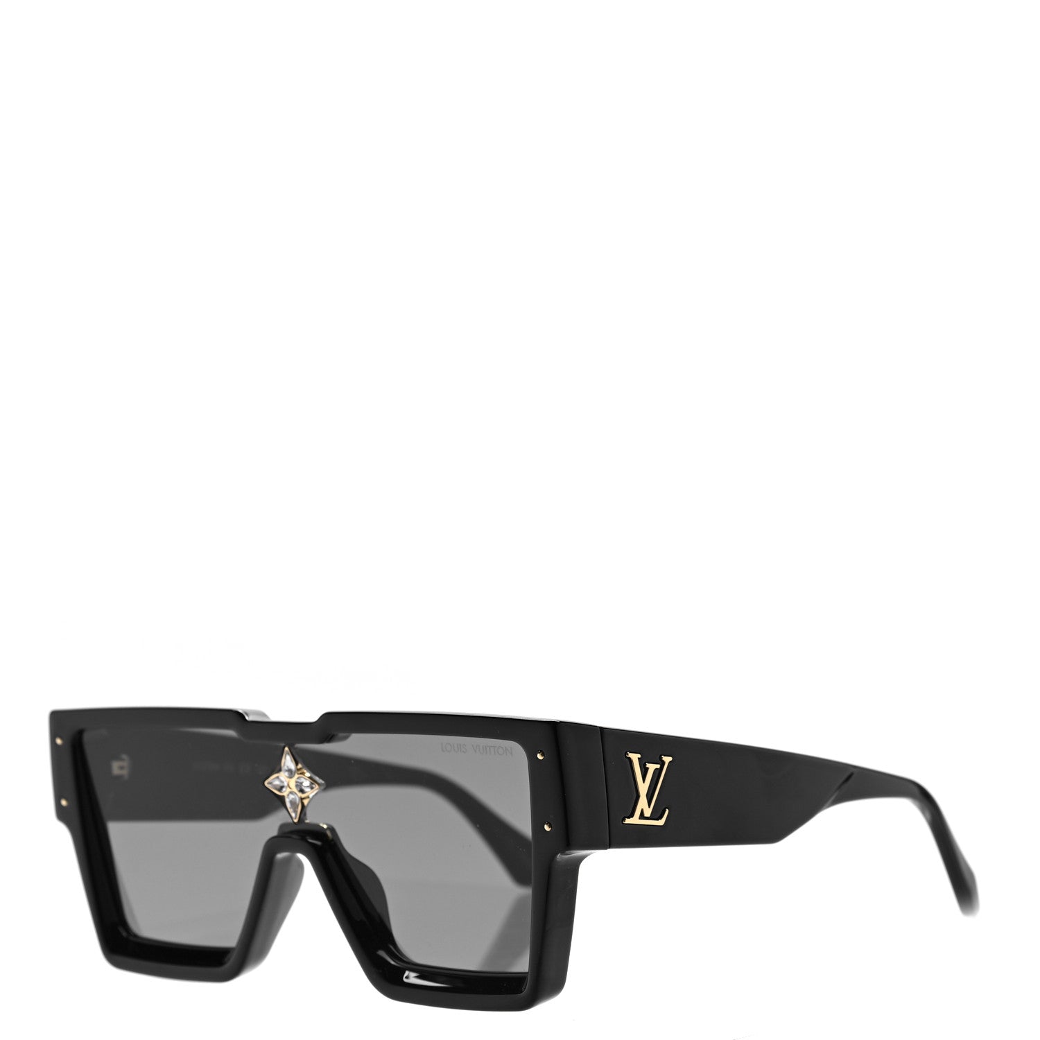 Louis Vuitton Acetate Swarovski Crystal Cyclone Sunglasses Z1578W Black 1 of 8