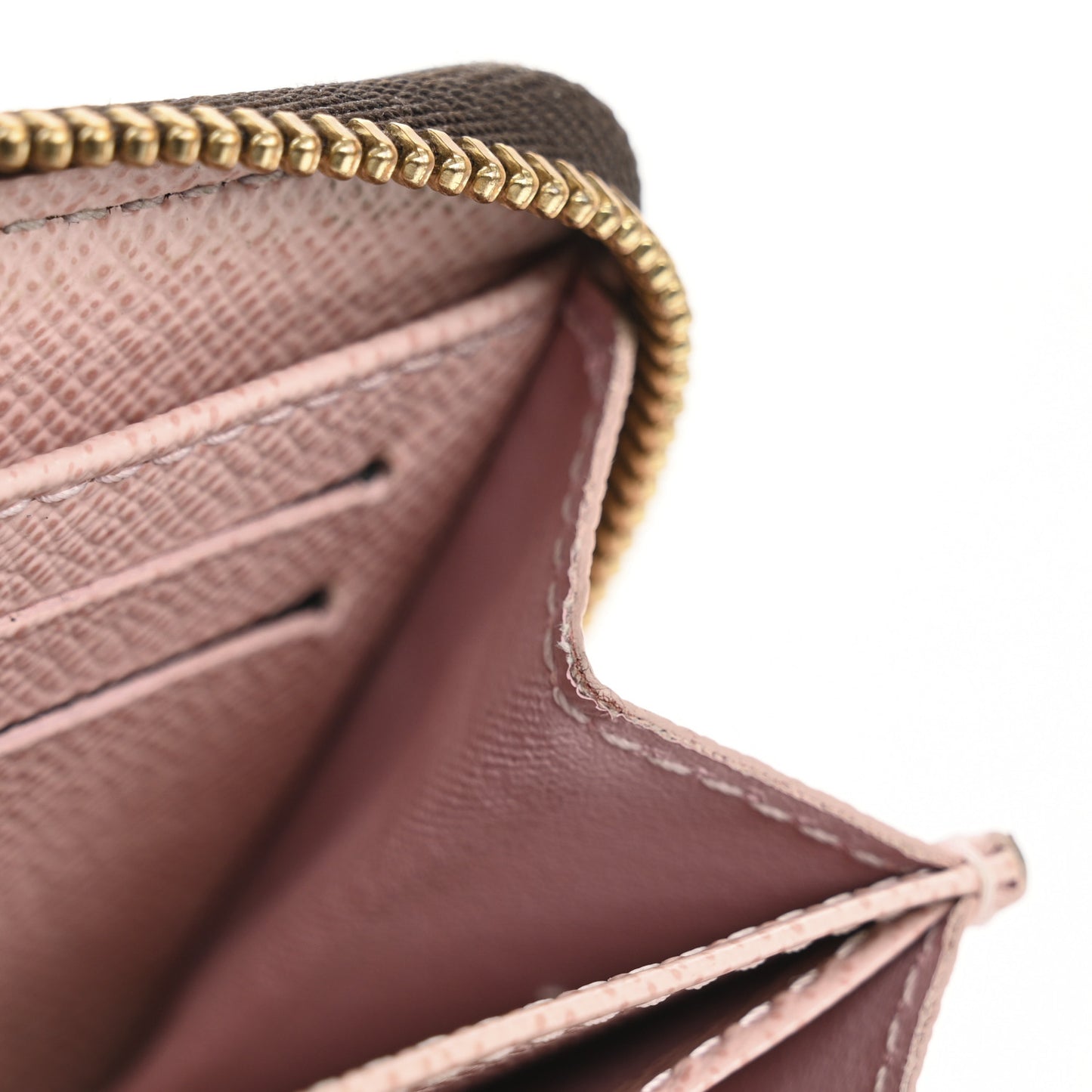 Damier Ebene Zippy Coin Purse Rose Ballerine