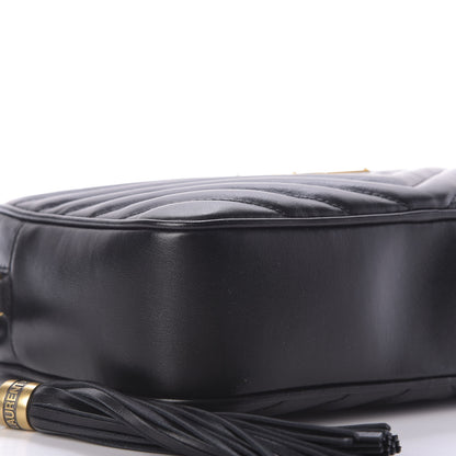 Saint Laurent Calfskin Matelasse Monogram Lou Camera Bag Black 6 of 9