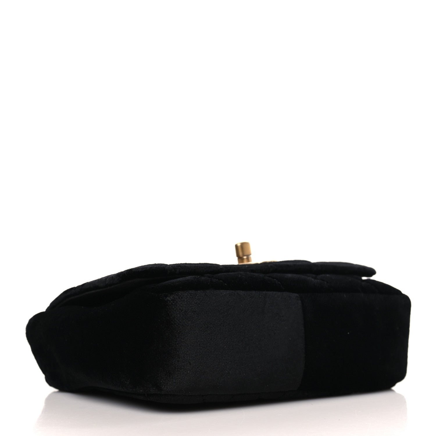 Chanel Velvet Quilted Small Camellia Flap Black 4 of 10
