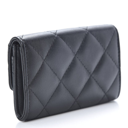 Chanel Lambskin Quilted Flap Card Holder Black 3 of 11