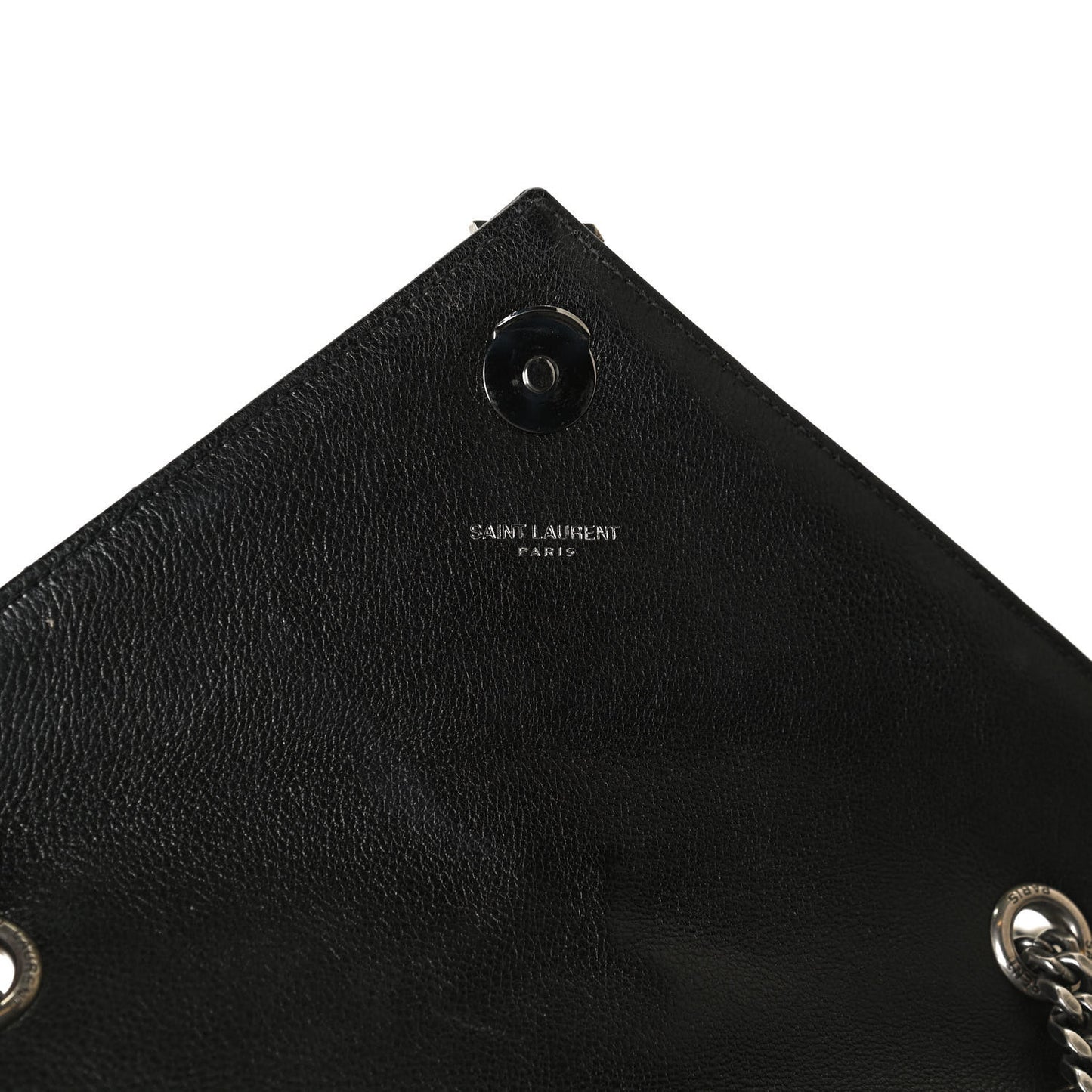 Sheepskin Tri-Quilt Monogram Medium College Bag Black