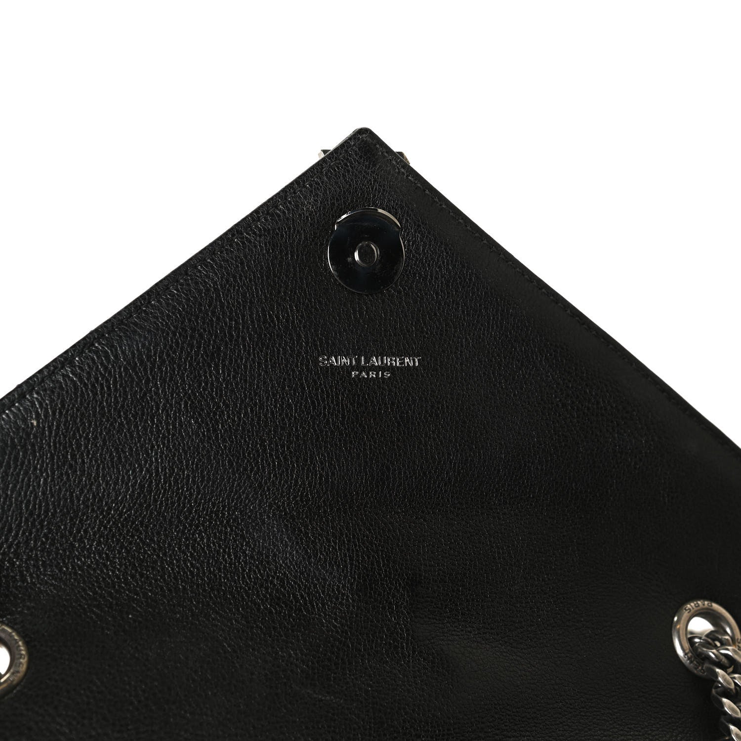 Saint Laurent Sheepskin Tri-Quilt Monogram Medium College Bag Black 7 of 10