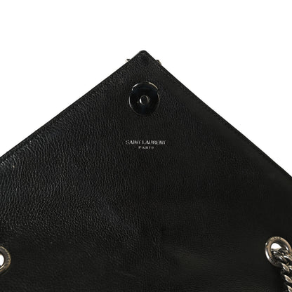 Saint Laurent Sheepskin Tri-Quilt Monogram Medium College Bag Black 7 of 10