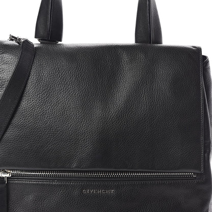 Givenchy Waxy Grained Calfskin Medium Pandora Pure Flap Bag Black 8 of 10