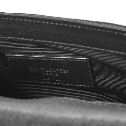 Saint Laurent Sheepskin Matelasse Chevron Monogram Classic Baby Chain Bag Black 7 of 8