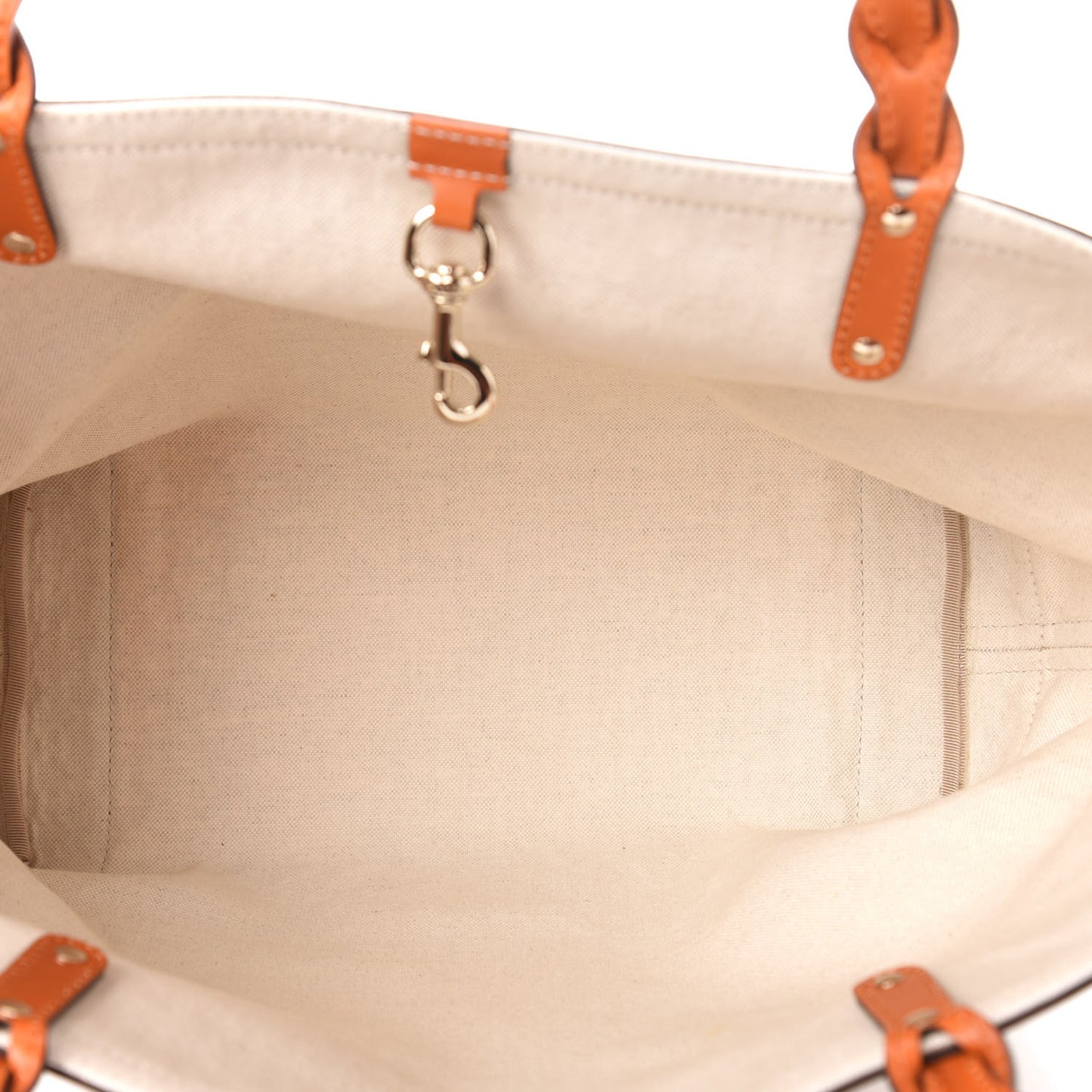 Diamante Medium Craft Tote Beige Sun Orange