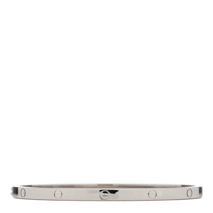 Cartier 18K White Gold Small LOVE Bracelet 17 2 of 5