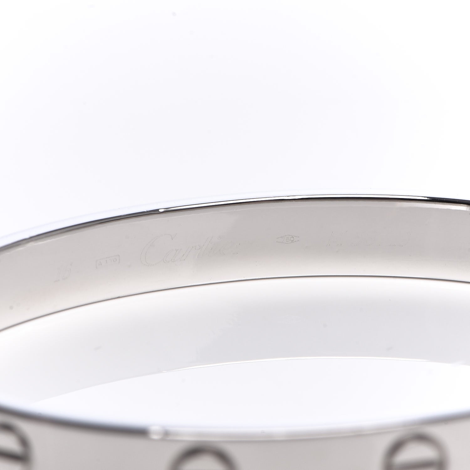 Cartier 18K White Gold LOVE Bracelet 16 4 of 5