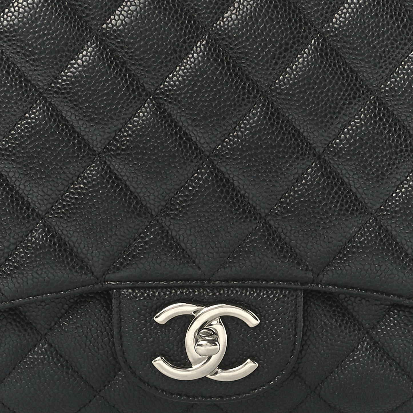 Caviar Quilted Maxi Double Flap Black