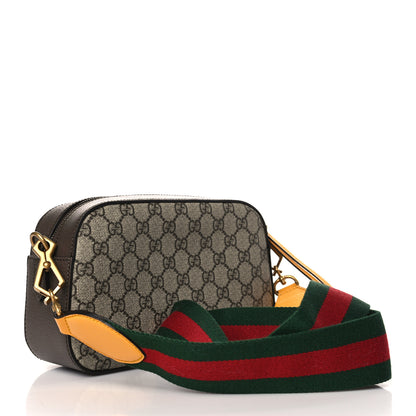 Gucci GG Supreme Monogram Web Neo Vintage Shoulder Bag Beige New Acero Crop 3 of 9