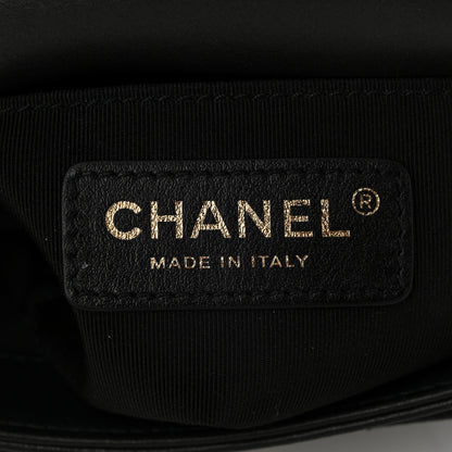 Chanel Calfskin Quilted Top Handle Flap Black 6 of 11