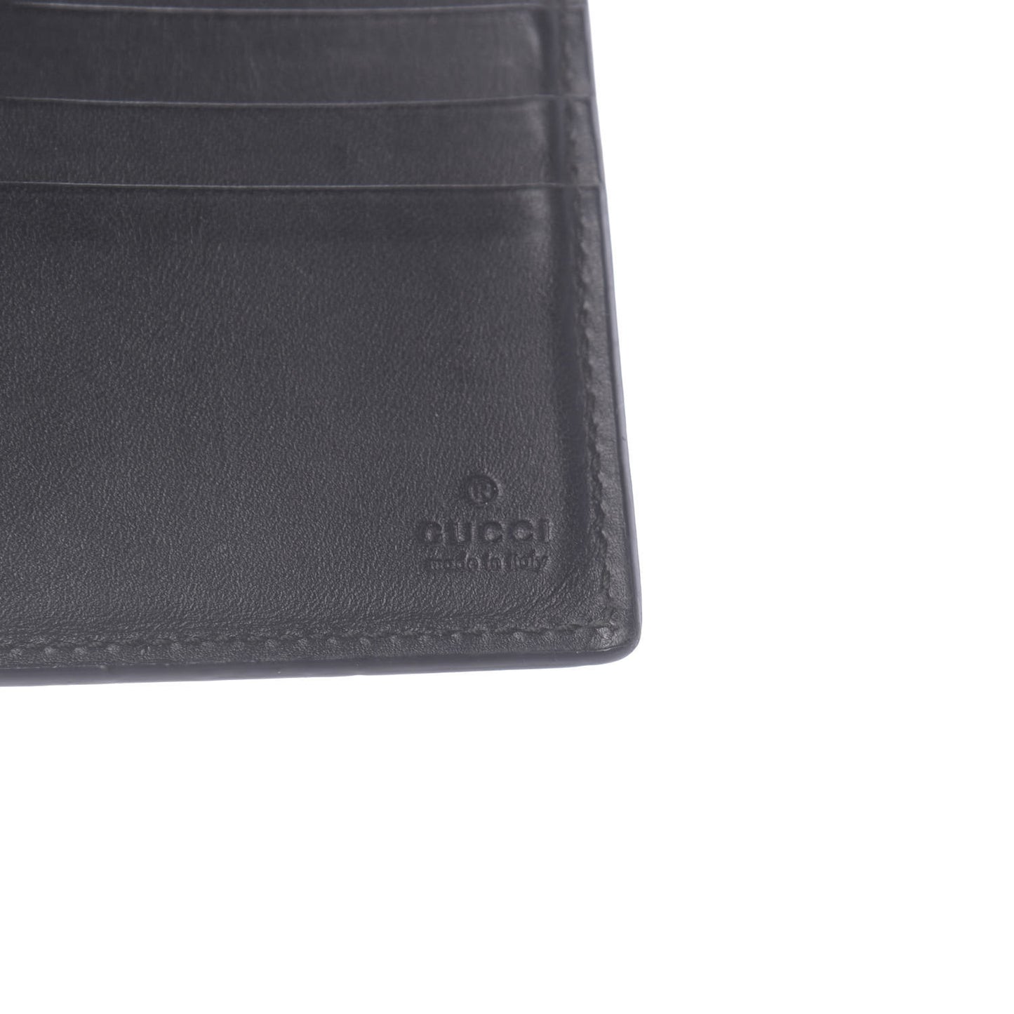 GG Supreme Monogram Selleria Calfskin Kingsnake Nice Bi-Fold Wallet Beige Ebony Multicolor Black