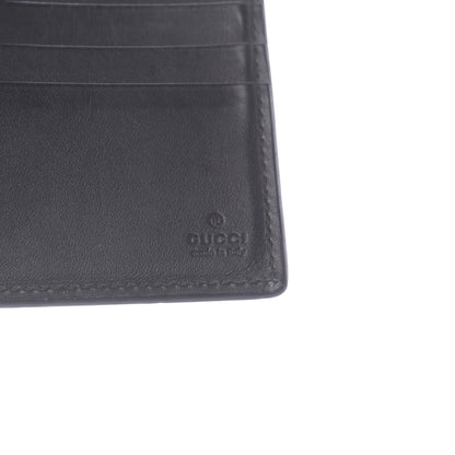 Gucci GG Supreme Monogram Selleria Calfskin Kingsnake Nice Bi-Fold Wallet Beige Ebony Multicolor Black 6 of 7