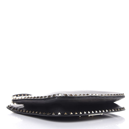 Valentino Garavani Vitello Rockstud Shoulder Satchel Black 4 of 7