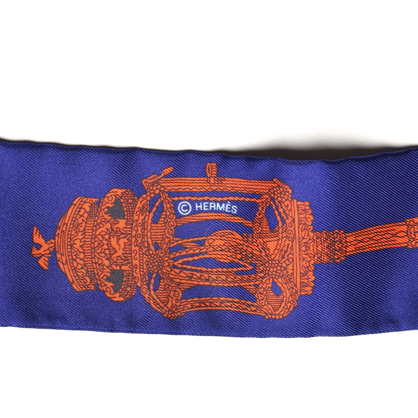 Silk Merveilleuses Lanternes Twilly Indigo Orange Bleu Glacier